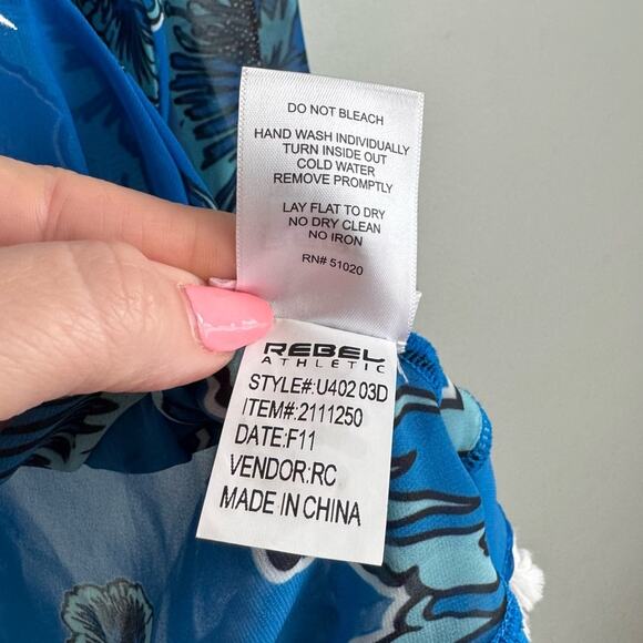 Rebel Athletic Blue Hawaiian Custom Team Cover-up YS - Picture 7 of 10